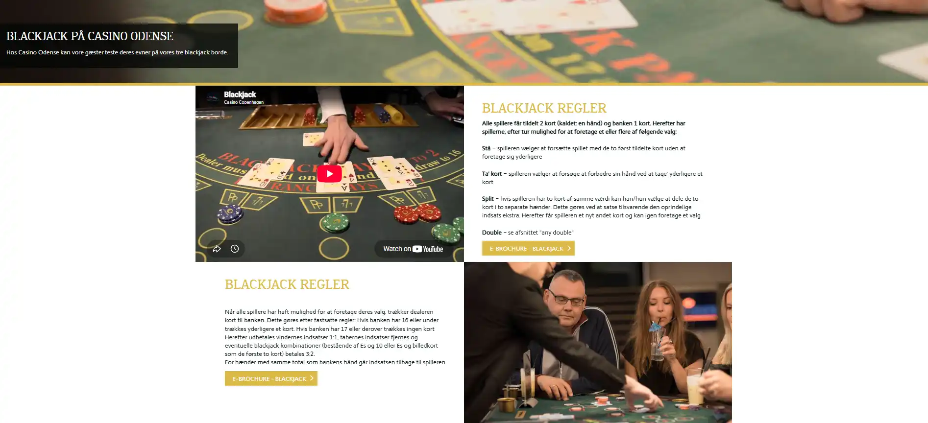 Casino Odenses officielle side om blackjack