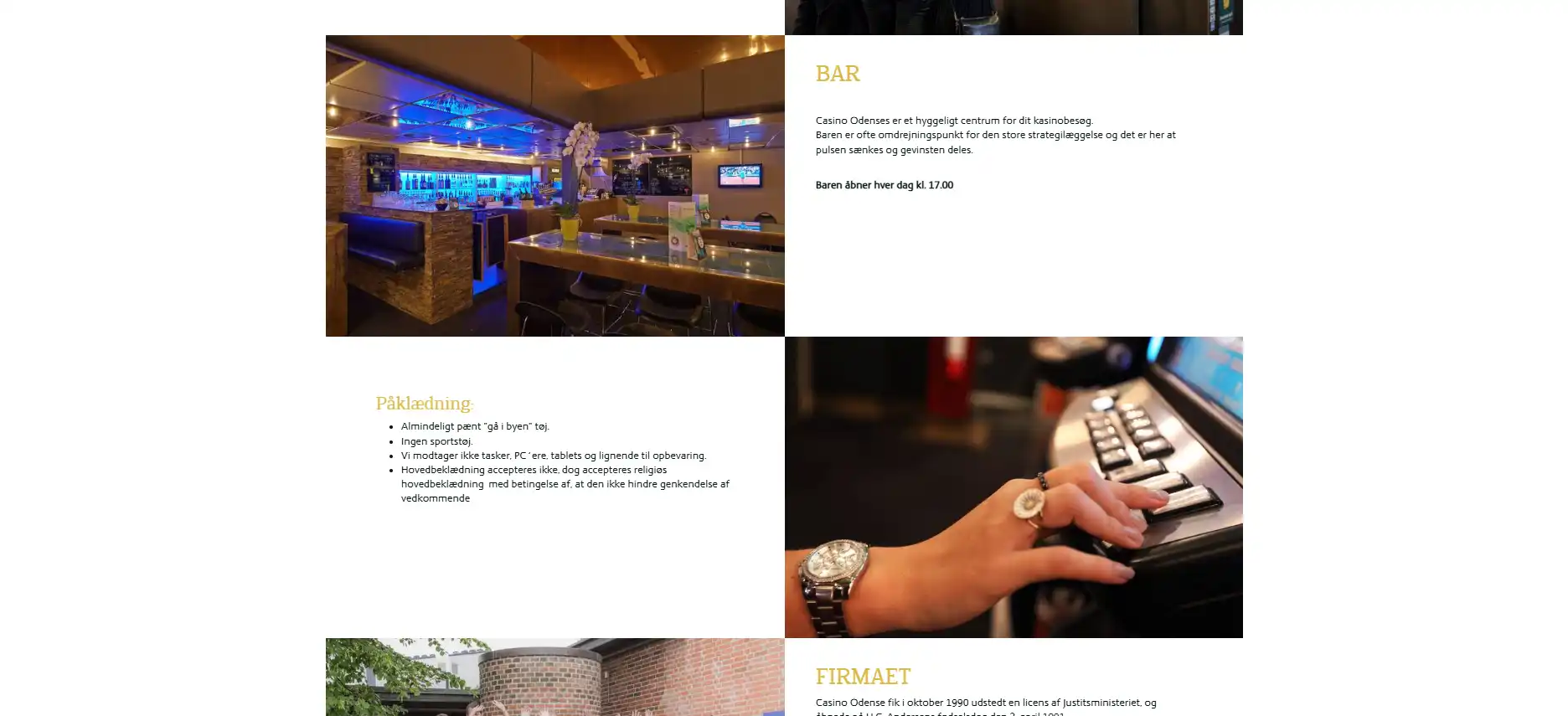 Casino Odenses officielle sektion med åbningstider